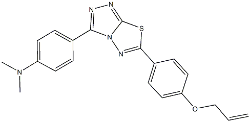 4-{6-[4-(allyloxy)phenyl][1,2,4]triazolo[3,4-b][1,3,4]thiadiazol-3-yl}-N,N-dimethylaniline 구조식 이미지
