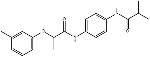 2-methyl-N-(4-{[2-(3-methylphenoxy)propanoyl]amino}phenyl)propanamide Structure