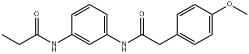 N-(3-{[2-(4-methoxyphenyl)acetyl]amino}phenyl)propanamide 구조식 이미지