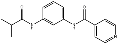 N-[3-(isobutyrylamino)phenyl]isonicotinamide 구조식 이미지