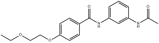 N-[3-(acetylamino)phenyl]-4-(2-ethoxyethoxy)benzamide Structure