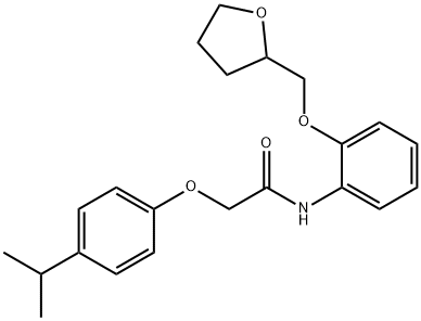 2-(4-isopropylphenoxy)-N-[2-(tetrahydro-2-furanylmethoxy)phenyl]acetamide 구조식 이미지