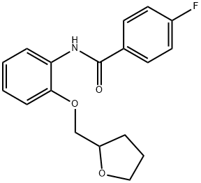 4-fluoro-N-[2-(tetrahydro-2-furanylmethoxy)phenyl]benzamide Structure