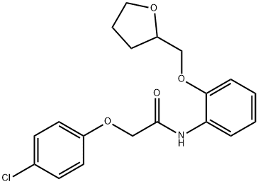 2-(4-chlorophenoxy)-N-[2-(tetrahydro-2-furanylmethoxy)phenyl]acetamide 구조식 이미지