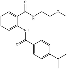 2-[(4-isopropylbenzoyl)amino]-N-(2-methoxyethyl)benzamide 구조식 이미지