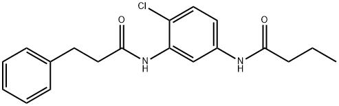 N-{4-chloro-3-[(3-phenylpropanoyl)amino]phenyl}butanamide Structure