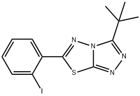 3-tert-butyl-6-(2-iodophenyl)[1,2,4]triazolo[3,4-b][1,3,4]thiadiazole Structure