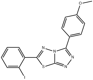 4-[6-(2-iodophenyl)[1,2,4]triazolo[3,4-b][1,3,4]thiadiazol-3-yl]phenyl methyl ether 구조식 이미지