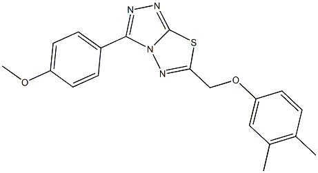 6-[(3,4-dimethylphenoxy)methyl]-3-(4-methoxyphenyl)[1,2,4]triazolo[3,4-b][1,3,4]thiadiazole Structure