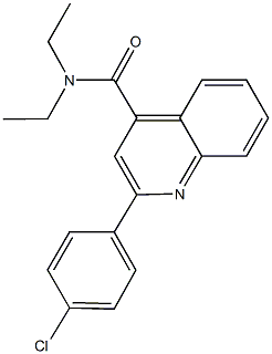 2-(4-chlorophenyl)-N,N-diethyl-4-quinolinecarboxamide 구조식 이미지