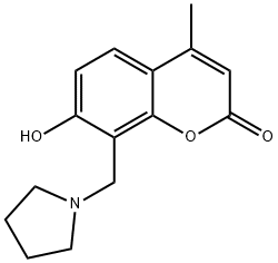 7-hydroxy-4-methyl-8-(1-pyrrolidinylmethyl)-2H-chromen-2-one 구조식 이미지