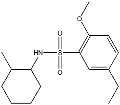 5-ethyl-2-methoxy-N-(2-methylcyclohexyl)benzenesulfonamide 구조식 이미지