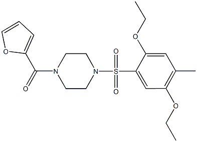 1-[(2,5-diethoxy-4-methylphenyl)sulfonyl]-4-(2-furoyl)piperazine Structure