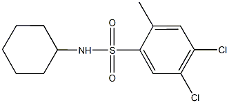 4,5-dichloro-N-cyclohexyl-2-methylbenzenesulfonamide Structure