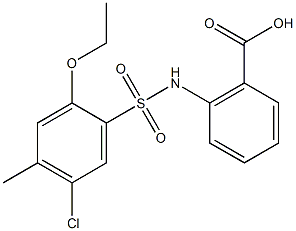 2-{[(5-chloro-2-ethoxy-4-methylphenyl)sulfonyl]amino}benzoic acid 구조식 이미지