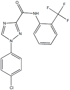 1-(4-chlorophenyl)-N-[2-(trifluoromethyl)phenyl]-1H-1,2,4-triazole-3-carboxamide Structure