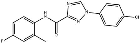 1-(4-chlorophenyl)-N-(4-fluoro-2-methylphenyl)-1H-1,2,4-triazole-3-carboxamide Structure