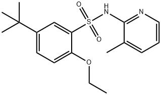 5-tert-butyl-2-ethoxy-N-(3-methyl-2-pyridinyl)benzenesulfonamide Structure