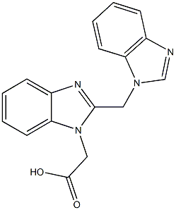 [2-(1H-benzimidazol-1-ylmethyl)-1H-benzimidazol-1-yl]acetic acid Structure