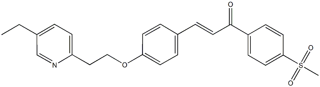3-{4-[2-(5-ethyl-2-pyridinyl)ethoxy]phenyl}-1-[4-(methylsulfonyl)phenyl]-2-propen-1-one Structure