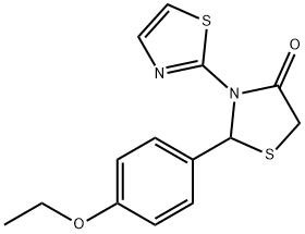 2-(4-ethoxyphenyl)-3-(1,3-thiazol-2-yl)-1,3-thiazolidin-4-one 구조식 이미지