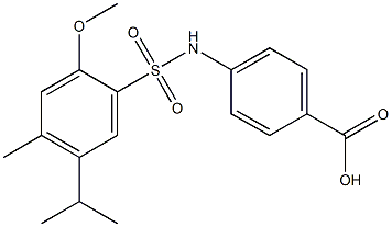 4-{[(5-isopropyl-2-methoxy-4-methylphenyl)sulfonyl]amino}benzoic acid 구조식 이미지