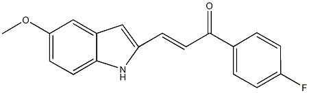 1-(4-fluorophenyl)-3-(5-methoxy-1H-indol-2-yl)-2-propen-1-one 구조식 이미지