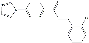 3-(2-bromophenyl)-1-[4-(1H-imidazol-1-yl)phenyl]-2-propen-1-one Structure
