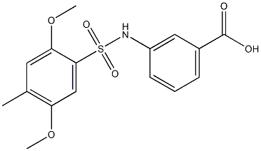 3-{[(2,5-dimethoxy-4-methylphenyl)sulfonyl]amino}benzoic acid Structure