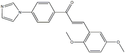 3-(2,5-dimethoxyphenyl)-1-[4-(1H-imidazol-1-yl)phenyl]-2-propen-1-one Structure