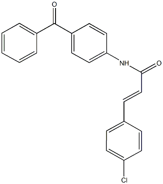 N-(4-benzoylphenyl)-3-(4-chlorophenyl)acrylamide 구조식 이미지
