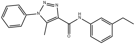 N-(3-ethylphenyl)-5-methyl-1-phenyl-1H-1,2,3-triazole-4-carboxamide 구조식 이미지