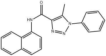 5-methyl-N-(1-naphthyl)-1-phenyl-1H-1,2,3-triazole-4-carboxamide 구조식 이미지