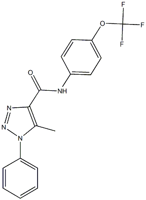 5-methyl-1-phenyl-N-[4-(trifluoromethoxy)phenyl]-1H-1,2,3-triazole-4-carboxamide 구조식 이미지