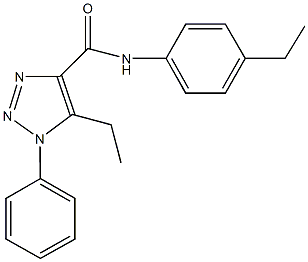 5-ethyl-N-(4-ethylphenyl)-1-phenyl-1H-1,2,3-triazole-4-carboxamide 구조식 이미지