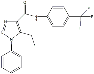 5-ethyl-1-phenyl-N-[4-(trifluoromethyl)phenyl]-1H-1,2,3-triazole-4-carboxamide 구조식 이미지