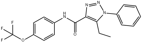 5-ethyl-1-phenyl-N-[4-(trifluoromethoxy)phenyl]-1H-1,2,3-triazole-4-carboxamide 구조식 이미지