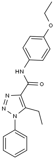 N-(4-ethoxyphenyl)-5-ethyl-1-phenyl-1H-1,2,3-triazole-4-carboxamide 구조식 이미지