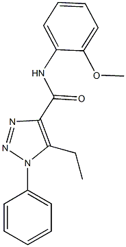 5-ethyl-N-(2-methoxyphenyl)-1-phenyl-1H-1,2,3-triazole-4-carboxamide 구조식 이미지