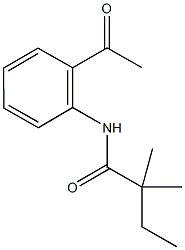 N-(2-acetylphenyl)-2,2-dimethylbutanamide 구조식 이미지
