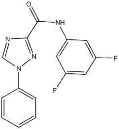 N-(3,5-difluorophenyl)-1-phenyl-1H-1,2,4-triazole-3-carboxamide 구조식 이미지