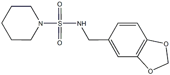 N-(1,3-benzodioxol-5-ylmethyl)-1-piperidinesulfonamide Structure