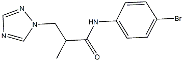 N-(4-bromophenyl)-2-methyl-3-(1H-1,2,4-triazol-1-yl)propanamide 구조식 이미지