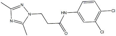 N-(3,4-dichlorophenyl)-3-(3,5-dimethyl-1H-1,2,4-triazol-1-yl)propanamide 구조식 이미지