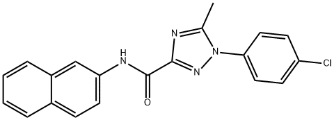 1-(4-chlorophenyl)-5-methyl-N-(2-naphthyl)-1H-1,2,4-triazole-3-carboxamide 구조식 이미지