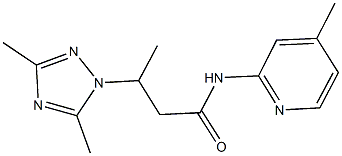 3-(3,5-dimethyl-1H-1,2,4-triazol-1-yl)-N-(4-methyl-2-pyridinyl)butanamide 구조식 이미지