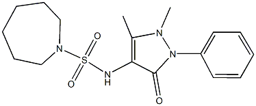 N-(1,5-dimethyl-3-oxo-2-phenyl-2,3-dihydro-1H-pyrazol-4-yl)-1-azepanesulfonamide Structure