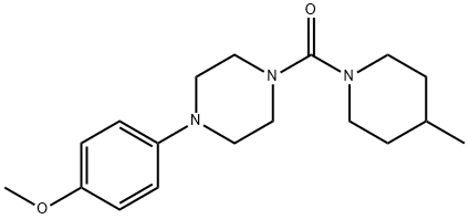 methyl 4-{4-[(4-methyl-1-piperidinyl)carbonyl]-1-piperazinyl}phenyl ether 구조식 이미지