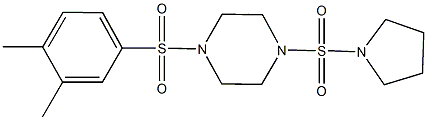 1-[(3,4-dimethylphenyl)sulfonyl]-4-(1-pyrrolidinylsulfonyl)piperazine 구조식 이미지