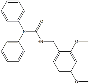 N'-(2,4-dimethoxybenzyl)-N,N-diphenylurea 구조식 이미지